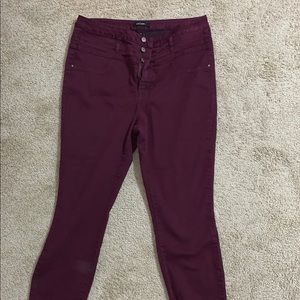 Burgundy skinnies